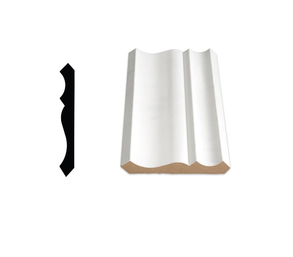ALEXANDRIA MOULDING 5180- 4 ¼ IN Crown MDF BASIC, 4 ¼ IN x 5/8IN x 14FT