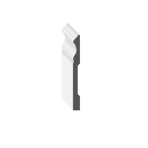 ALEXANDRIA MOULDING 7711- 5IN Thin Baseboard Colonial MDF, 5 ¼  IN x 1/2IN x 12FT