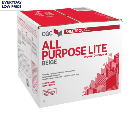 CGC 17L CTN, ALL PURPOSE-LITE DRYWALL COMPOUND BEIGE