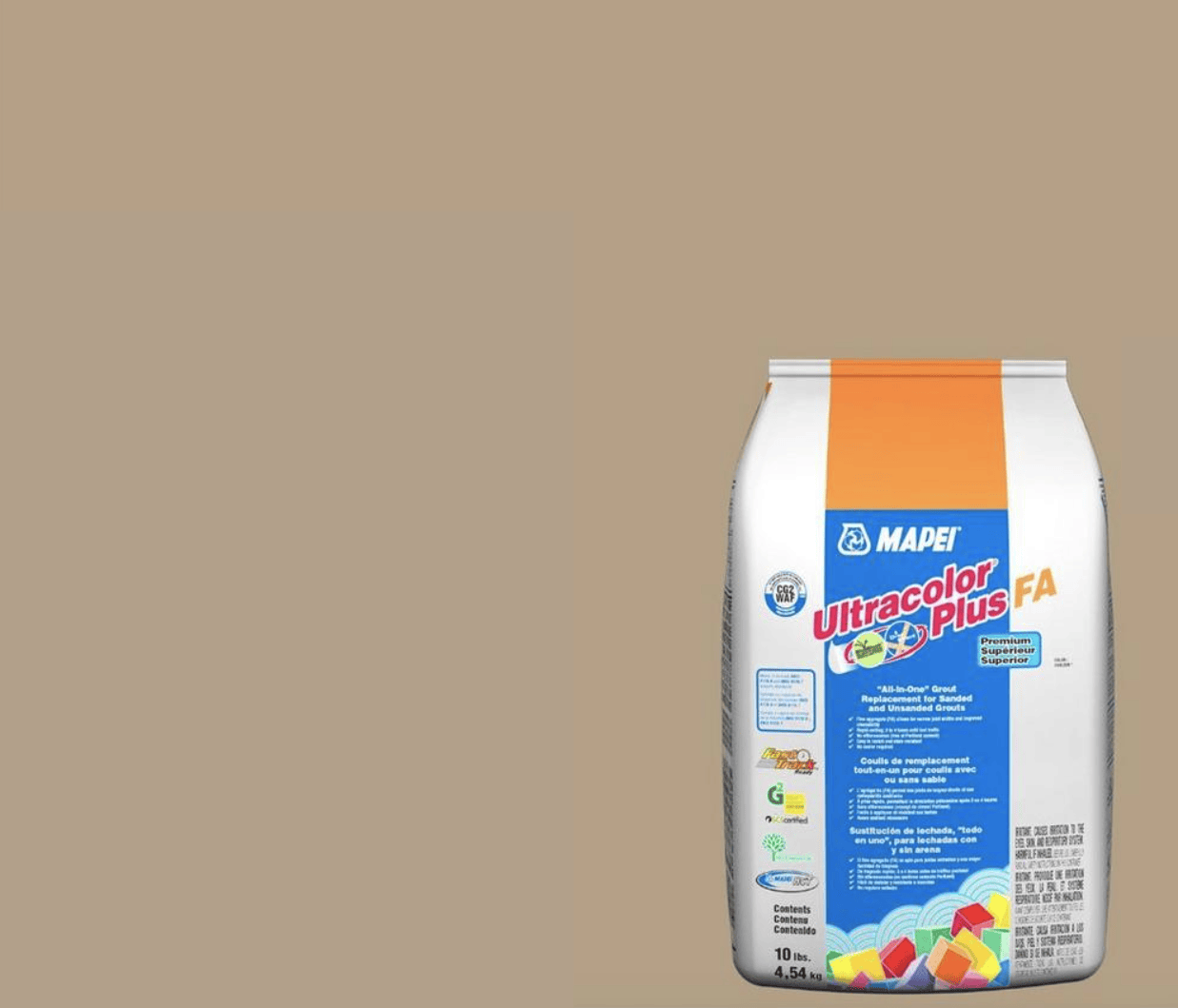 MAPEI ULTRACOLOR PLUS FA PALE UMBER #44 4.54KG/10LB
