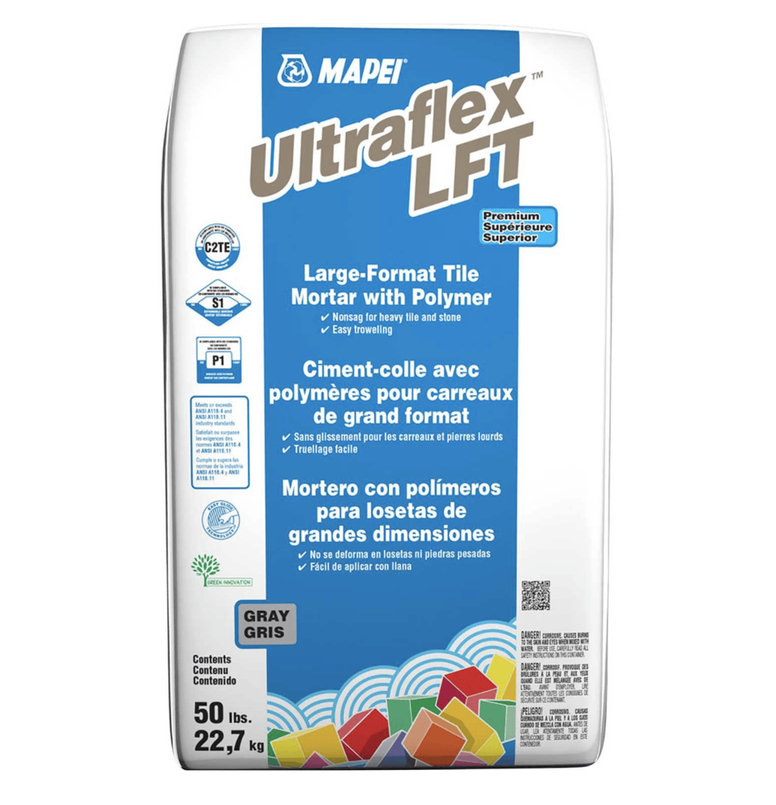 MAPEI ULTRAFLEX LFT GREY/50LB-22.7KG