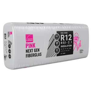 OWENS CORNING R-12 2X4 STEEL STUD 24 INCH EcoTouch PINK FIBERGLAS Insulation 24-inch x 48-inch x 3 5/8-inch (160 sq.ft.)