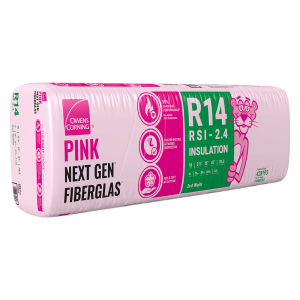 OWENS CORNING R-14 2X4 WOOD STUD 15 INCH EcoTouch PINK FIBERGLAS Insulation 15-inch x 47-inch x 3.5-inch (78.3 sq.ft.)