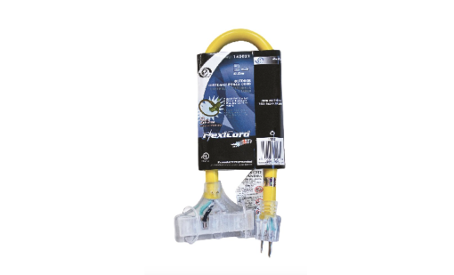 140021 EXTENSION CORD 0.6M STW 10-3 3-OUTLET