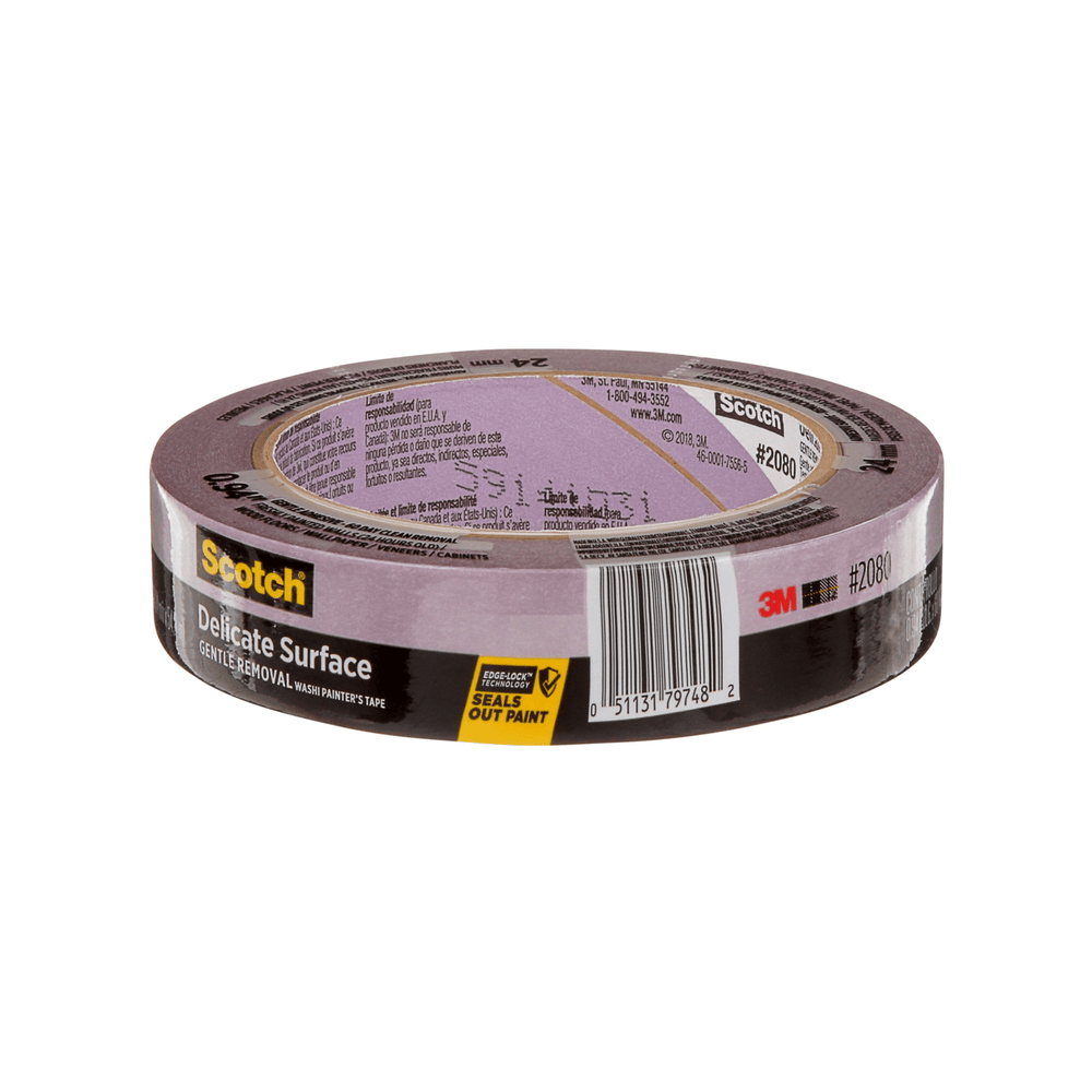 Scotch Delicate Surface Painter's Tape, 2080-24EC, 0.94 in x 60 yd (24 mm x 54.8 m)