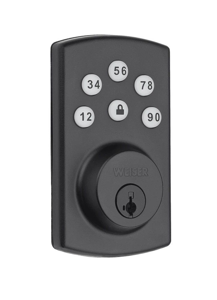 WEISER 9GED13000-003 LOCK DEADBOLT ELECTRONIC POWERBOLT BLACK